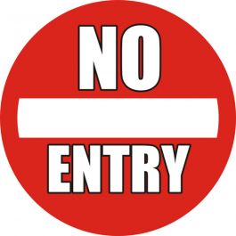 Pictogramă de podea antiderapantă: "No Entry"