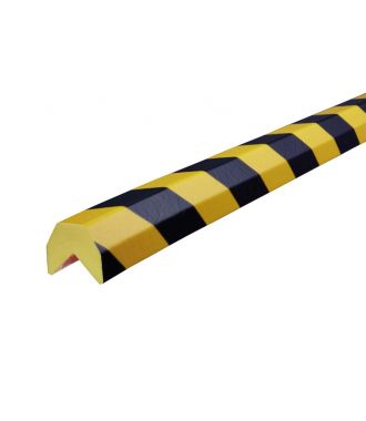 Bară de protecție pentru colțuri Knuffi, tip AA – galben/negru – 5 metru